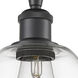 Edison Bristol Glass 1 Light 12 inch Matte Black Semi-Flush Mount Ceiling Light in Clear Glass