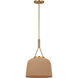 Richard June Liora 1 Light 12 inch Estate Brass Pendant Ceiling Light