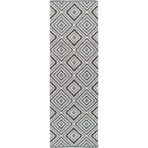 Juniper 96 X 30 inch Cream, Charcoal, Black Rug