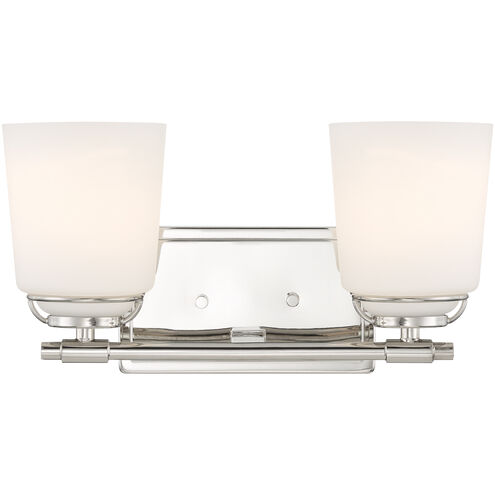 Stella 2 Light 14.25 inch Polished Nickel Vanity Light Wall Light