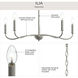 Ilia 5 Light 28 inch Brushed Nickel Chandelier Ceiling Light
