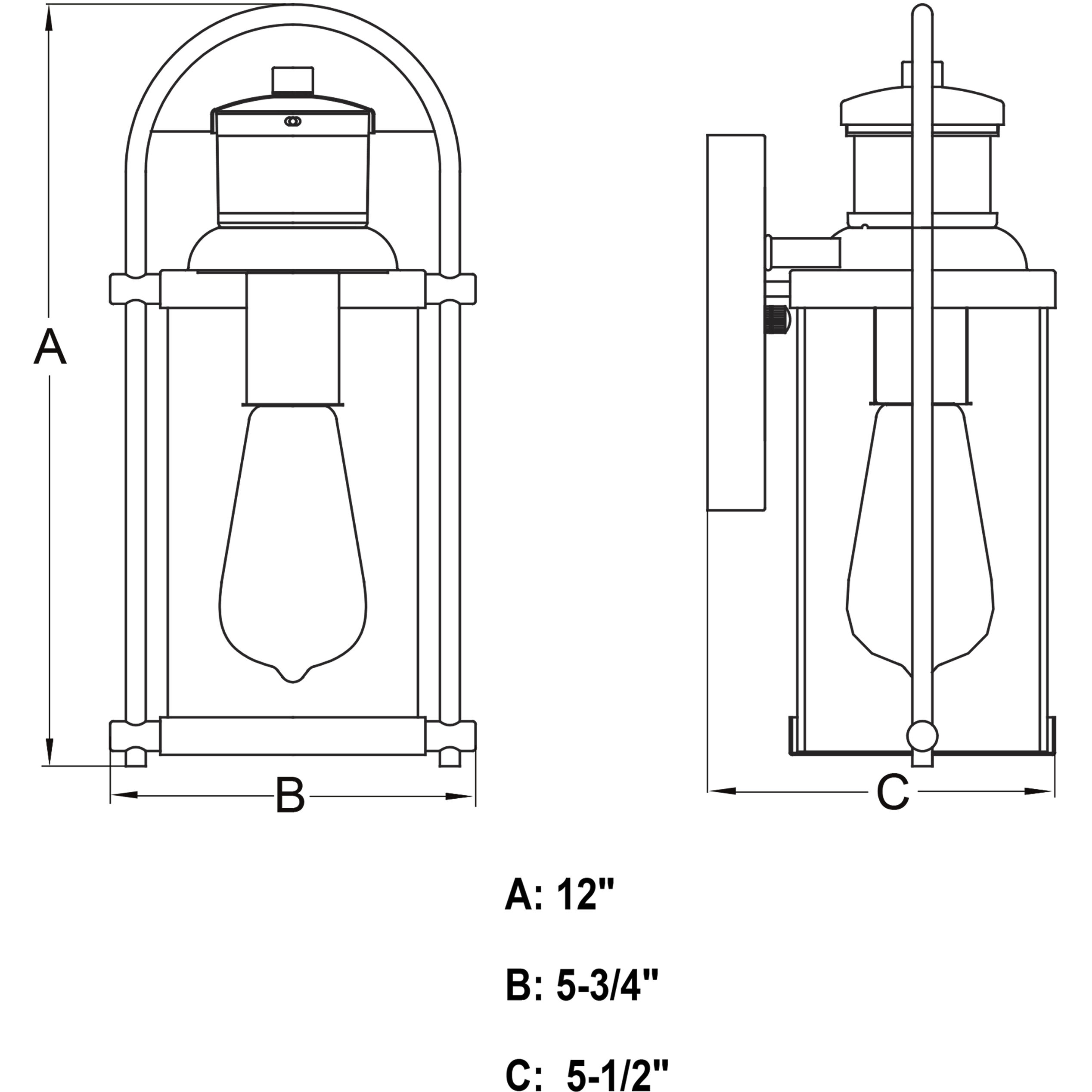 Winfield Textured Black Outdoor Motion Sensor