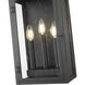 Toulouse 3 Light 26.5 inch Sand Black Outdoor Wall Light