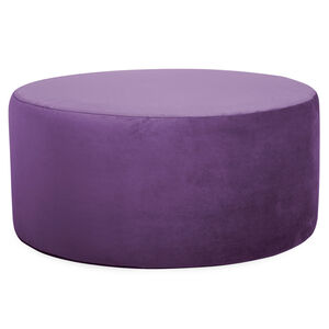Universal Bella Eggplant Round Ottoman Replacement Slipcover, Ottoman Not Included