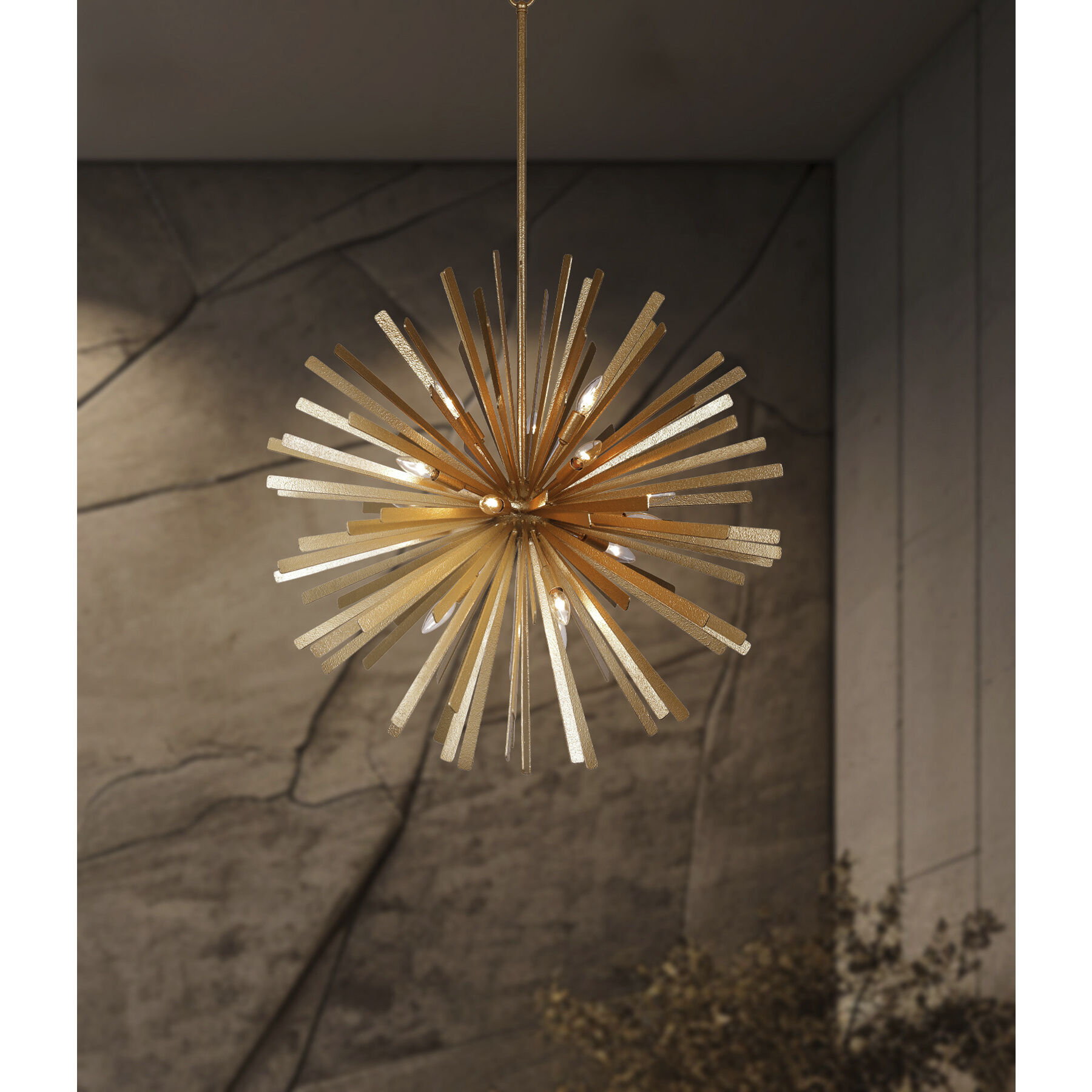 Confluence 16 Light 34 inch Piastra Gold Pendant Ceiling Light
