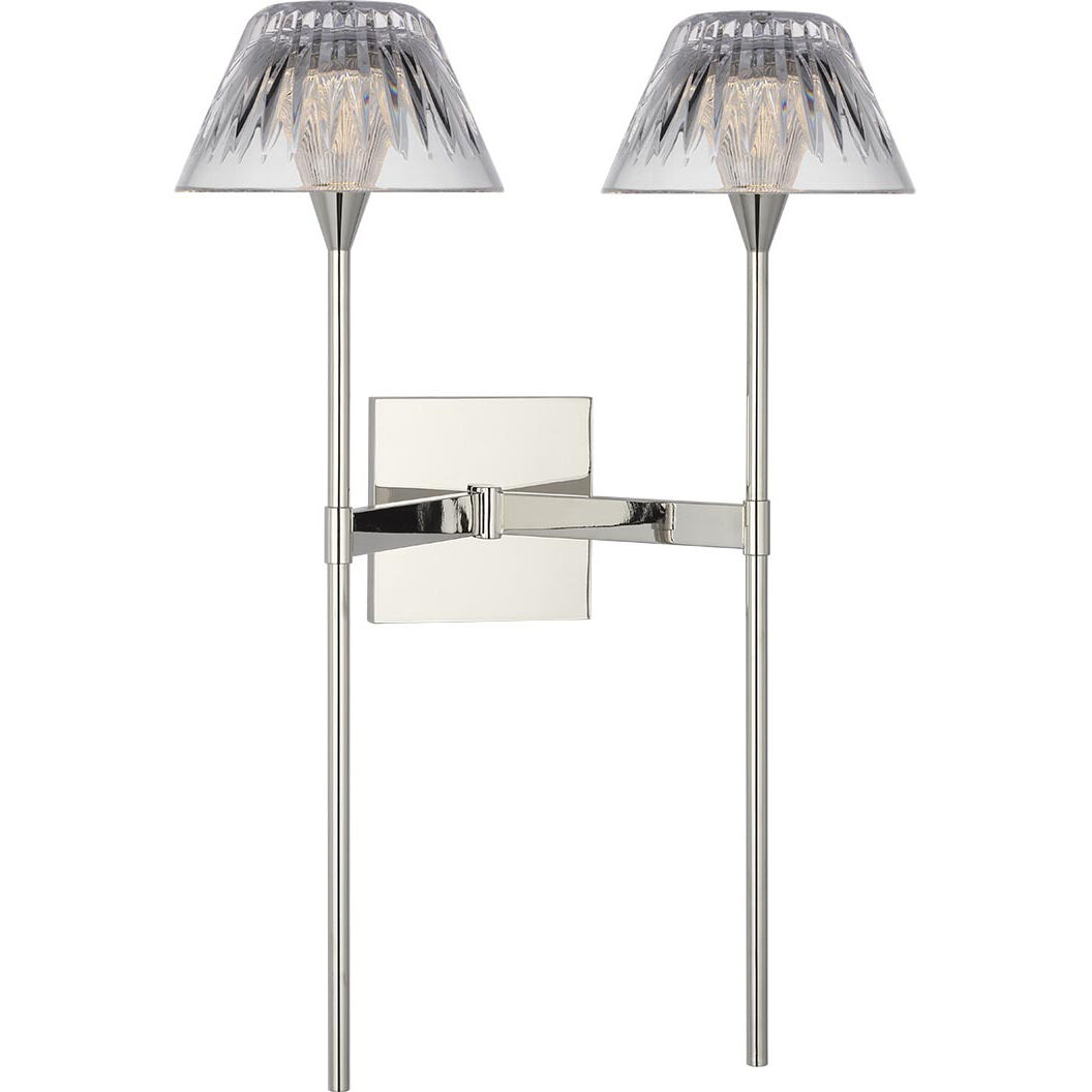 Waterford Blaze Tail Sconce Wall Light in Polished Nickel