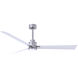 Atlas Alessandra - LK 56 inch Brushed Nickel with Matte White Blades Ceiling Fan