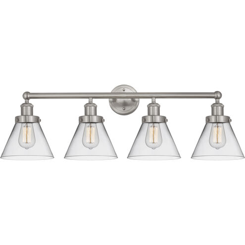 Cone 4 Light 34.75 inch Brushed Satin Nickel Bath Vanity Light Wall Light