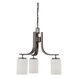 Pendenza 3 Light 20 inch Oiled Bronze Chandelier Ceiling Light