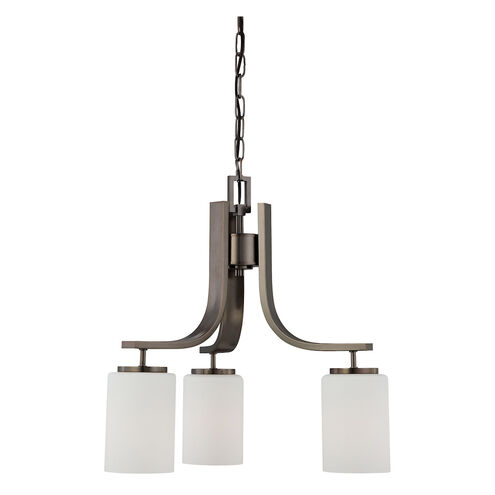 Pendenza 3 Light 20 inch Oiled Bronze Chandelier Ceiling Light