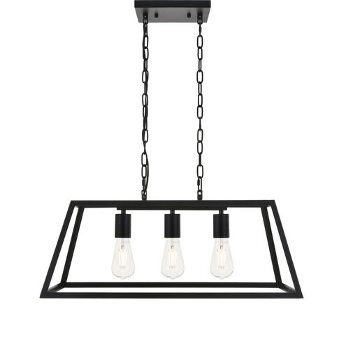 Resolute 3 Light 25 inch Black Pendant Ceiling Light