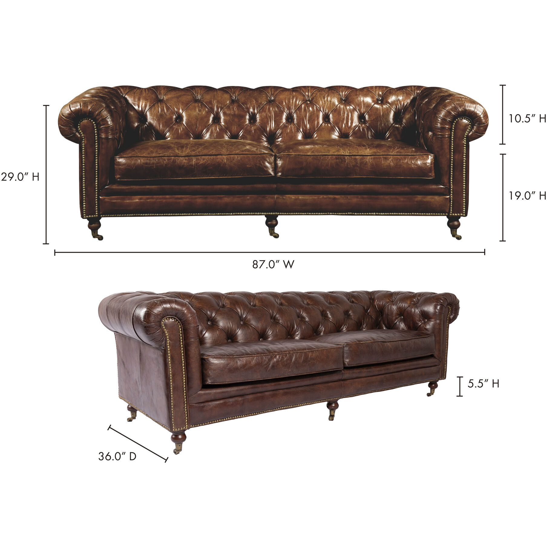 Birmingham Brown Sofa
