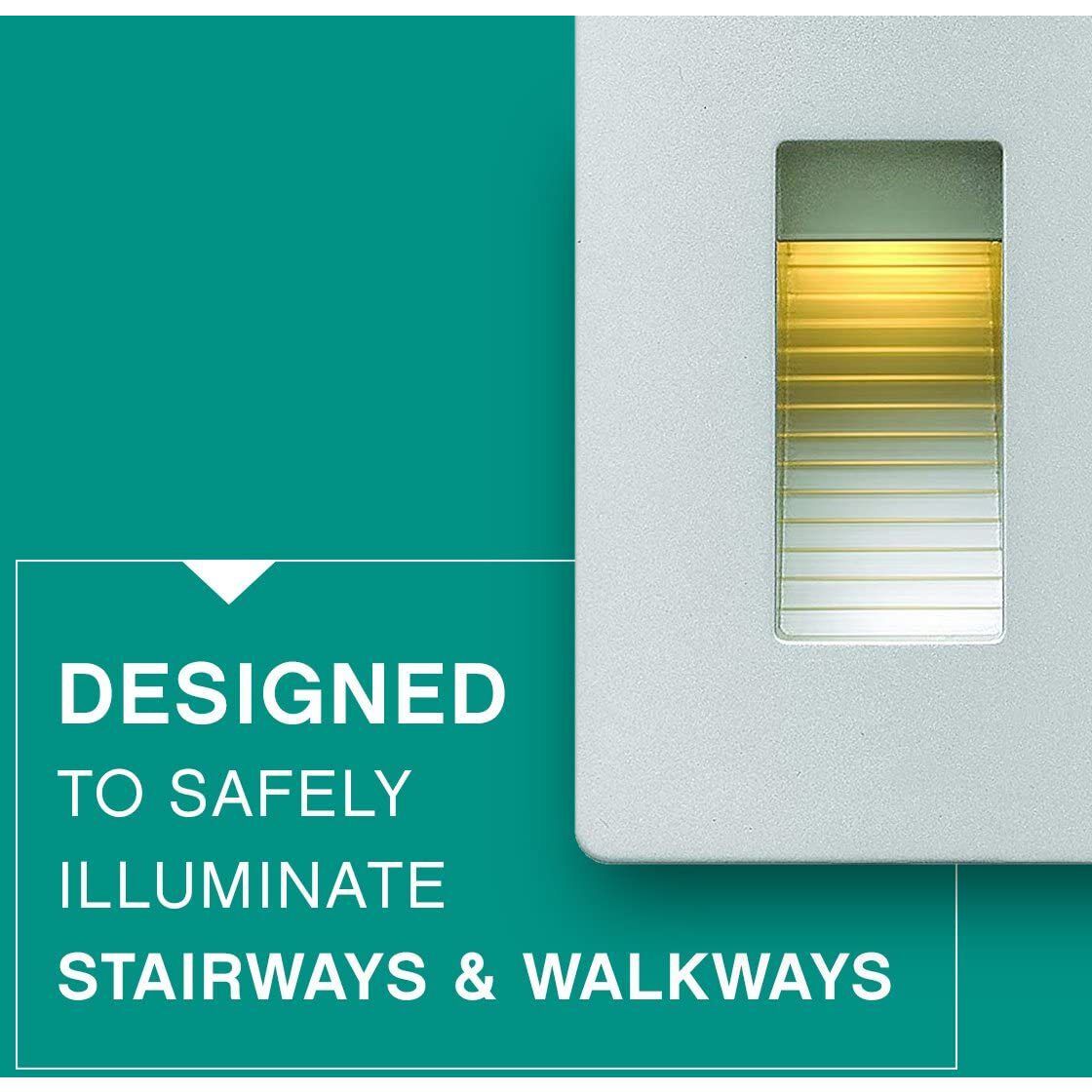 Hardy Island Luna 120v 4.00 watt Titanium Landscape Step Light in 2700K, Vertical