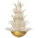 Melrose 8 Light 23.62 inch Antique Brass and Light Smoke Glass Chandelier Ceiling Light