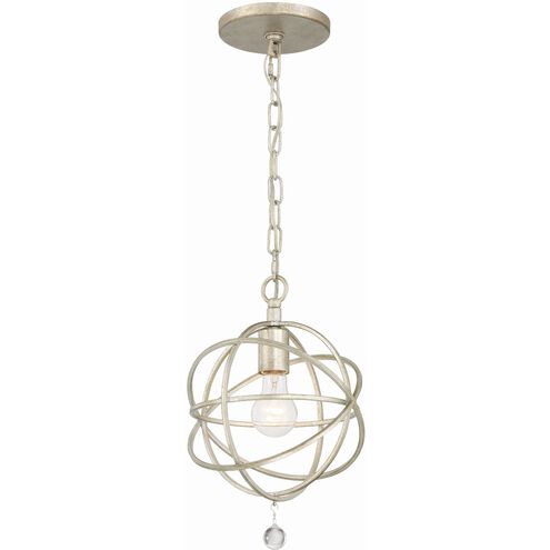Solaris 1 Light 9 inch Olde Silver Mini Pendant Ceiling Light
