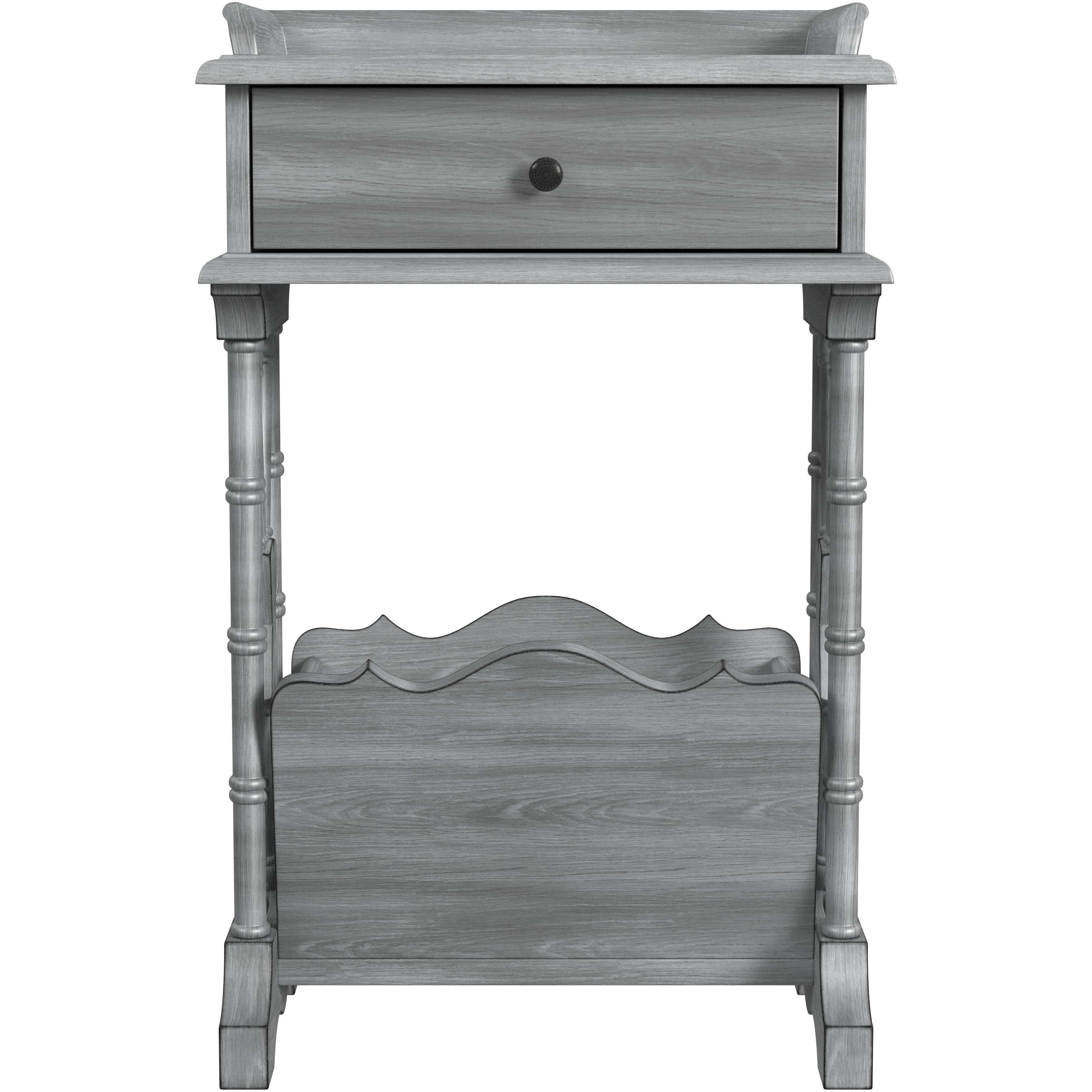 Cummings End Table with Storage in Gray