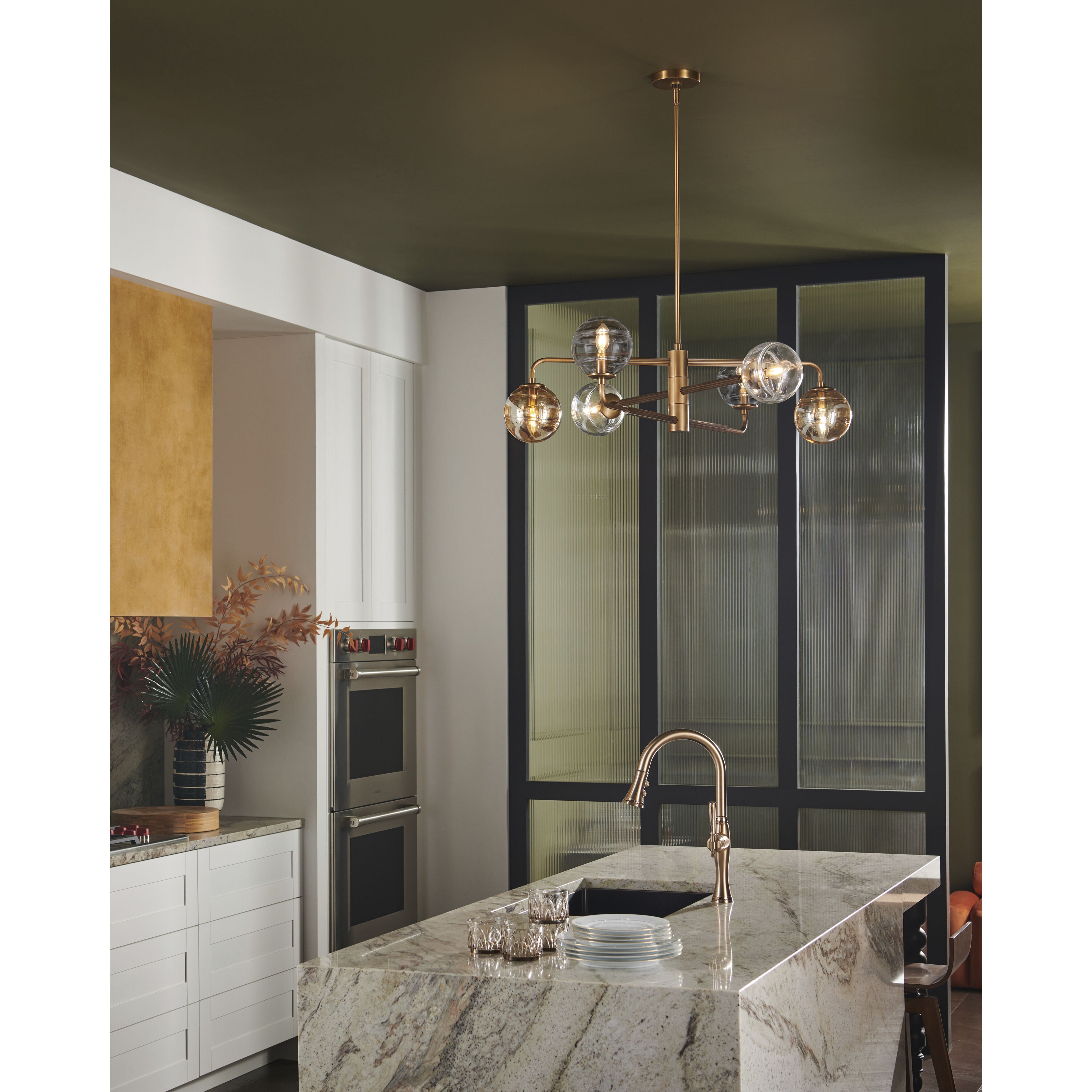 Oberon LED 36.5 inch Heritage Brass Chandelier Ceiling Light