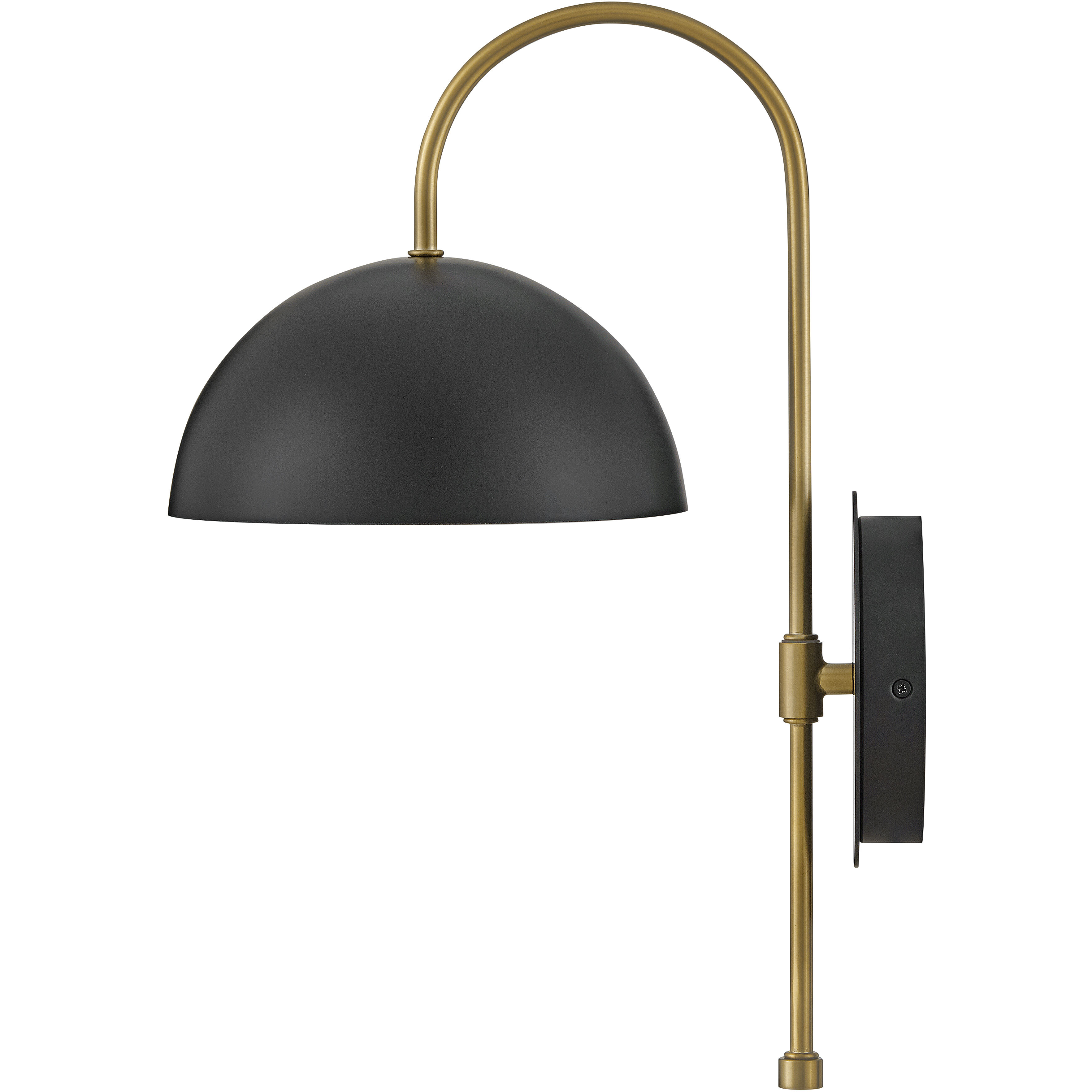 Lou LED 8 inch Black Sconce Wall Light