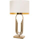 Canada 27 inch 60.00 watt Gold and White Table Lamp Portable Light