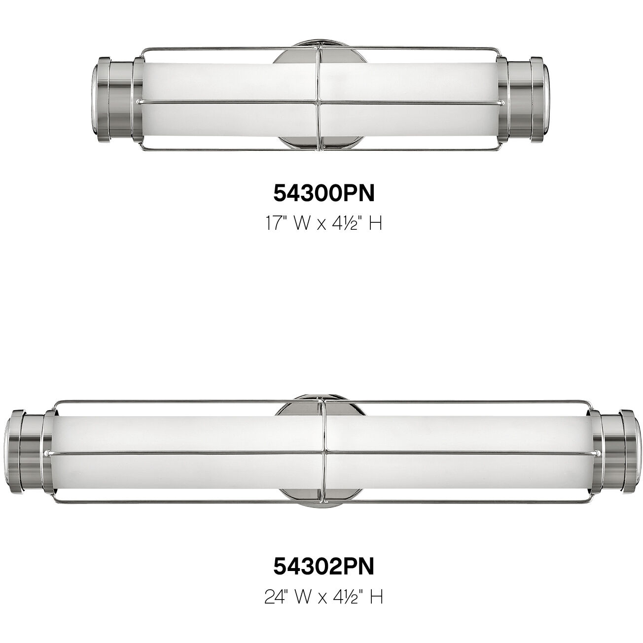 Saylor LED 17 inch Polished Nickel Bath Light Wall Light, Vertical