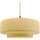 Radiance Collection - Tier Pendant Ceiling Light in Matte Black, Dedicated LED, Beige Twist Cord, Muted Yellow, 16.25W x 6H, Form+Finish+Function