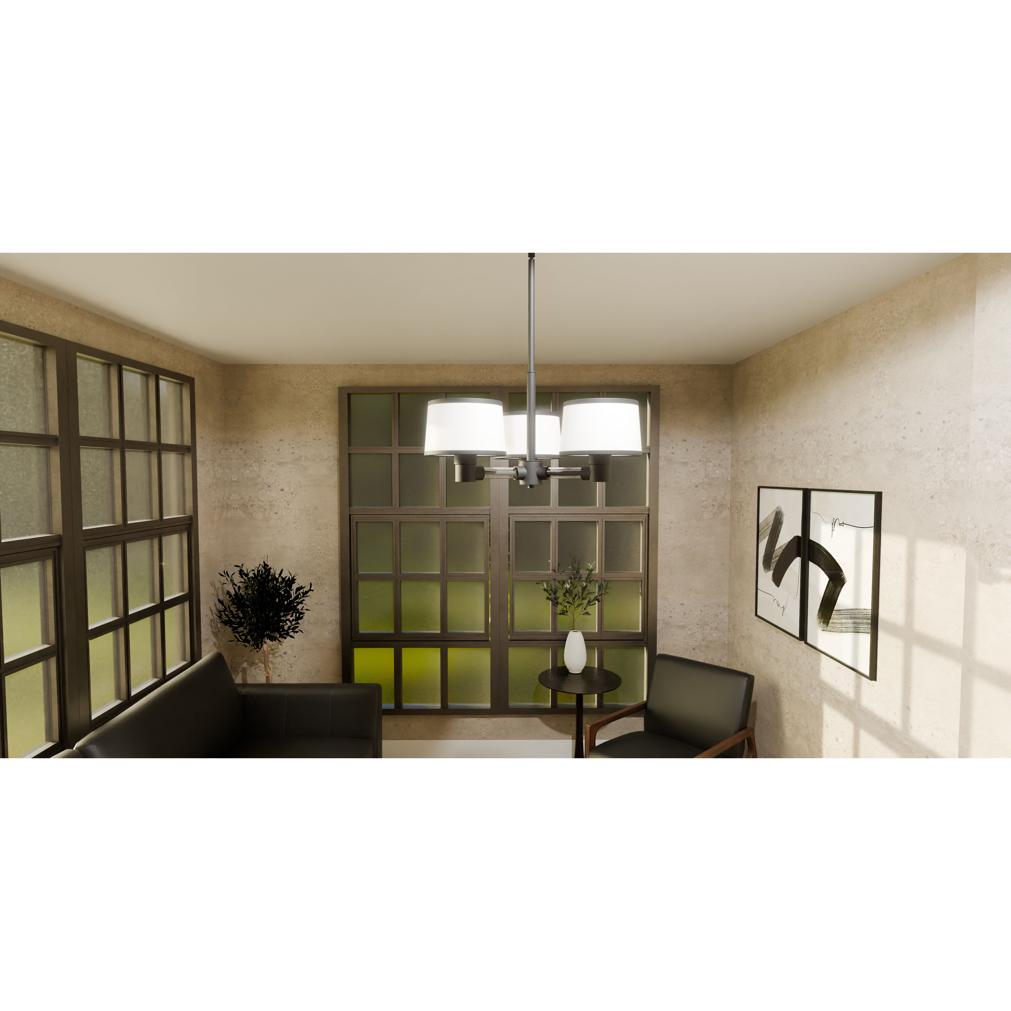 Kylen 3 Light 22 inch Matte Black Pendant Ceiling Light