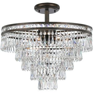 Mercer 7 Light 20 inch English Bronze Semi Flush Ceiling Light