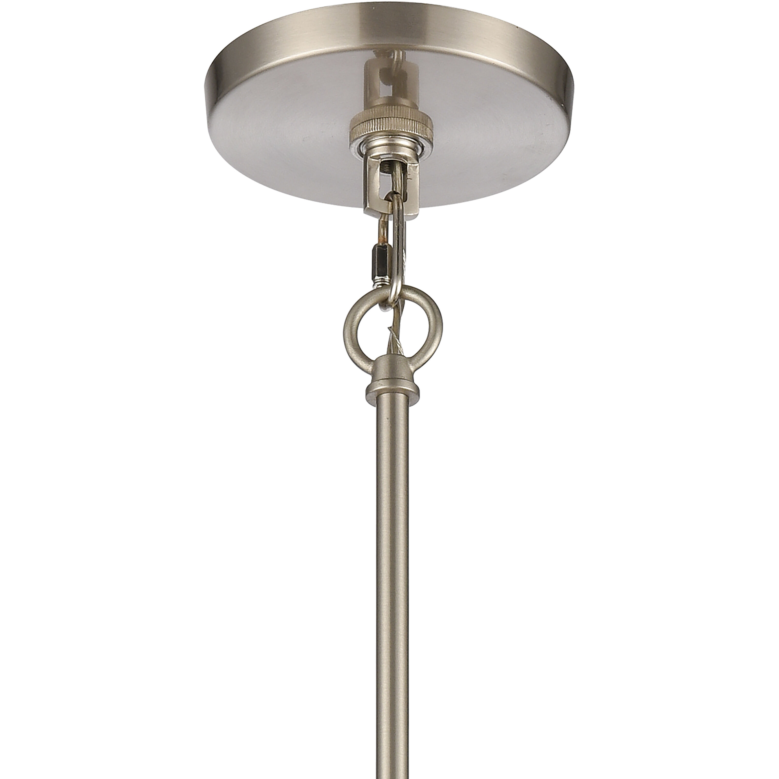 White Burlap 1 Light 14 inch White with Blue and Satin Nickel Pendant Ceiling Light