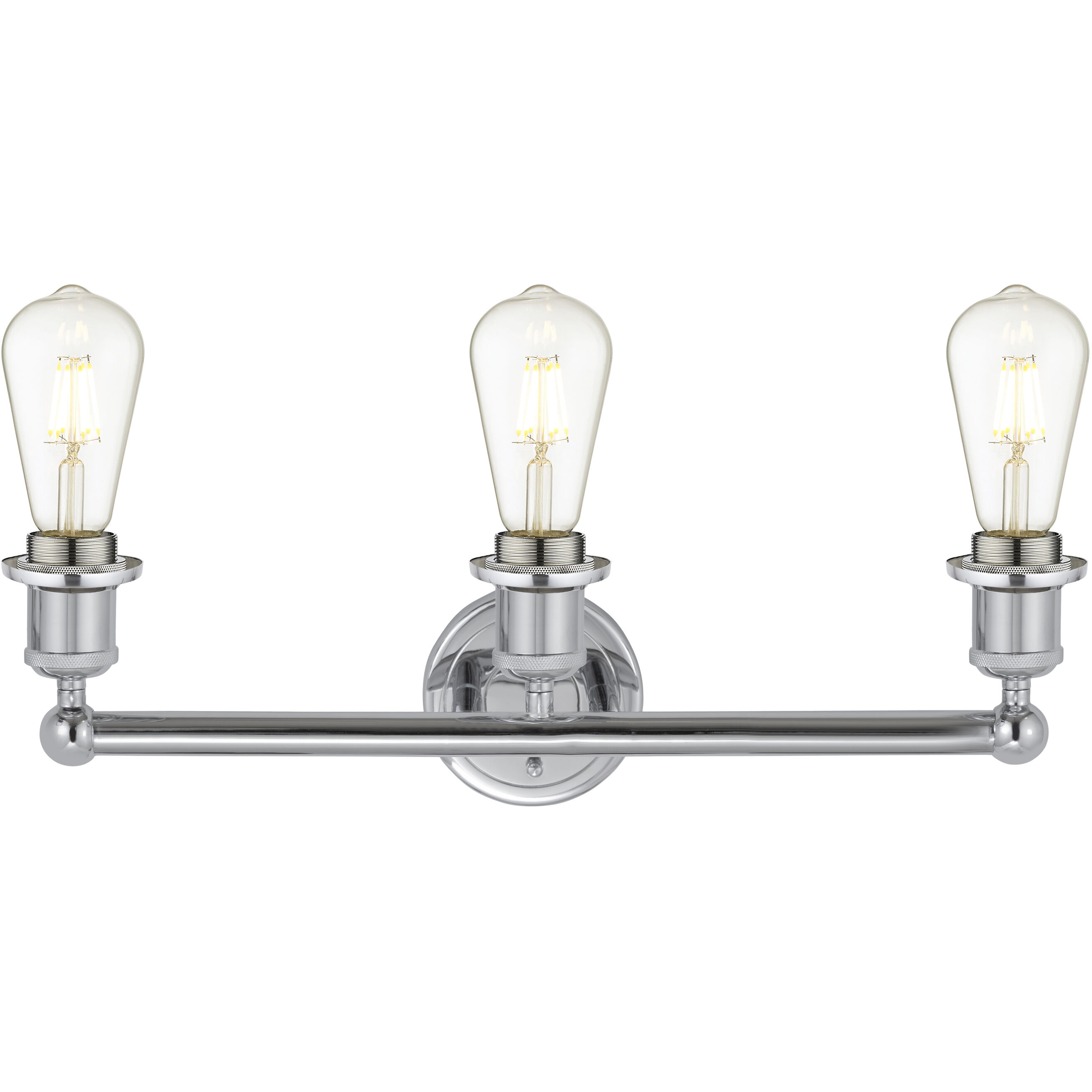 Edison Fenton 3 Light 25 inch Polished Chrome Bath Vanity Light Wall Light in Clear Glass