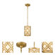 Arabella 1 Light 15.5 inch Distressed Gold Mini Pendant Ceiling Light, Gilded Nola