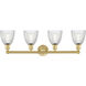 Castile 4 Light 33 inch Satin Gold Bath Vanity Light Wall Light in Clear