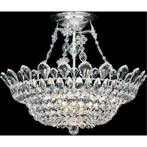 Trilliane 10 Light 24 inch Silver Semi Flush Mount Ceiling Light in Trilliane Swarovski