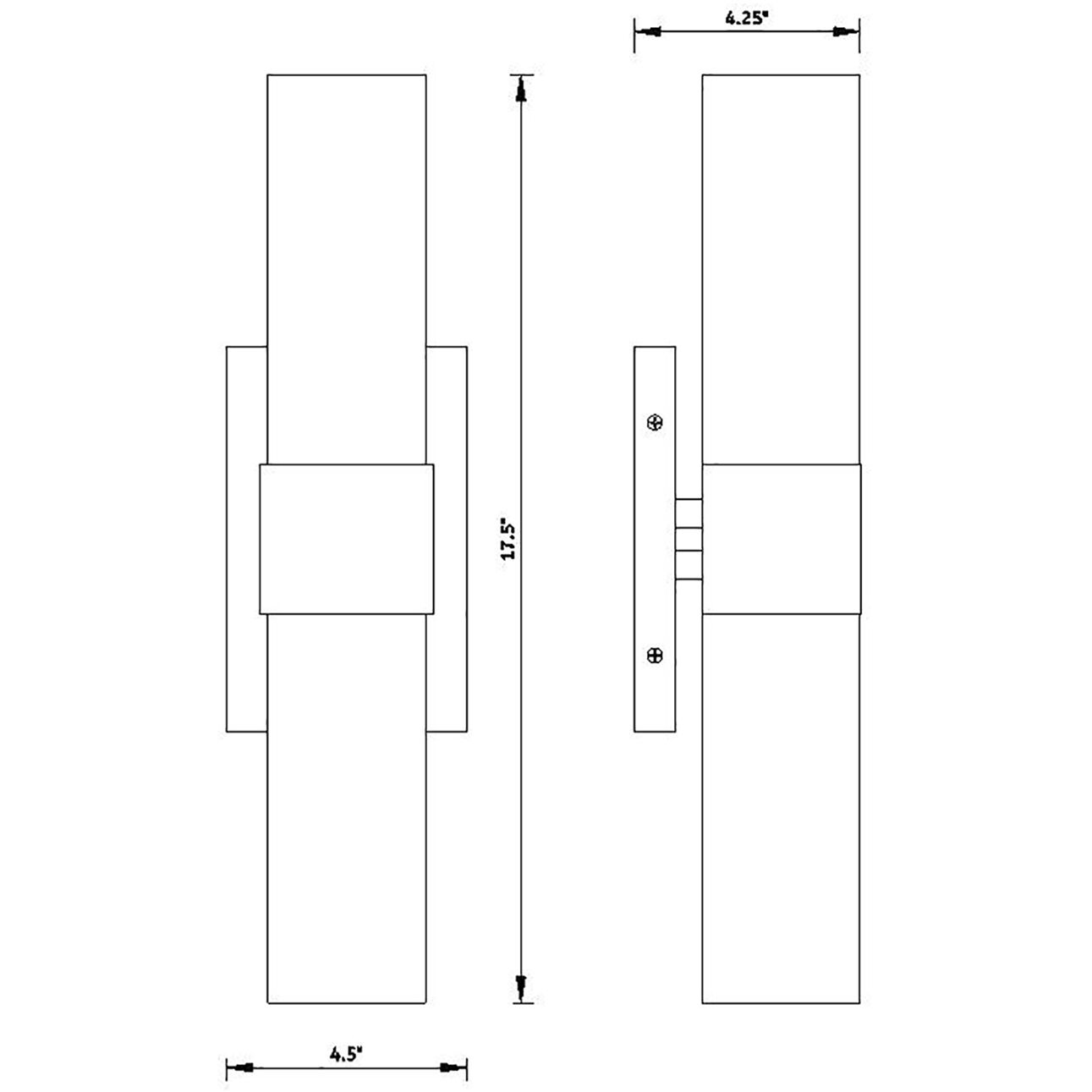 Anton 2 Light 4.5 inch Matte Black Wall Sconce Wall Light