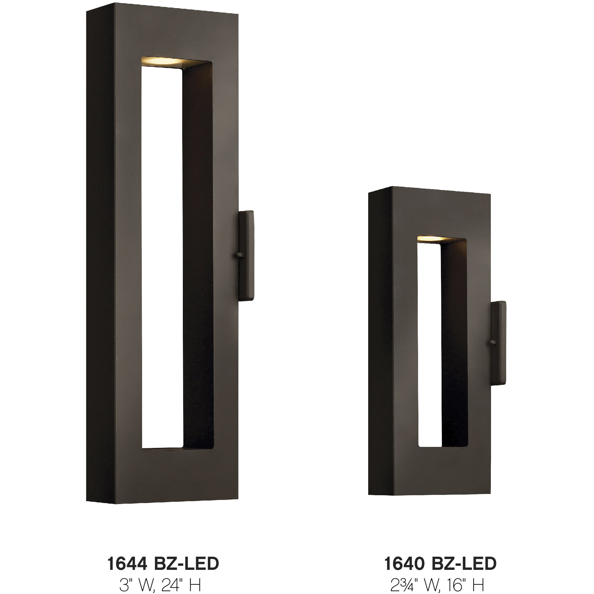 Atlantis LED 16 inch Bronze Outdoor Wall Mount Lantern, Small