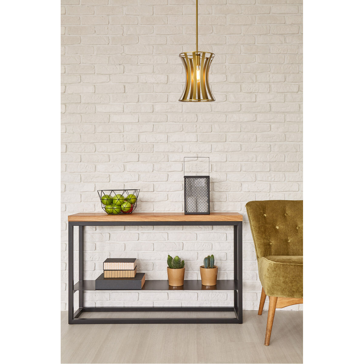 Lily 1 Light 10 inch Brass Pendant Ceiling Light