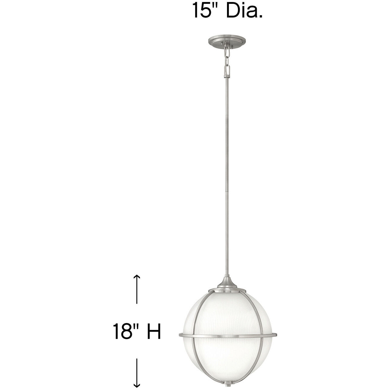 Odeon 3 Light 15 inch Brushed Nickel Indoor Pendant Ceiling Light