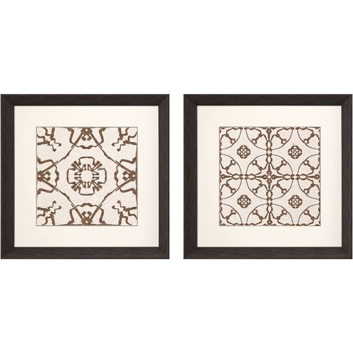 Geometrics Collection Brown Framed Art