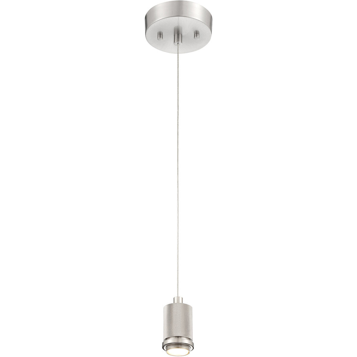 Port Nine LED 9 inch Brushed Steel Pendant Ceiling Light in Seeded