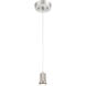 Port Nine LED 9 inch Brushed Steel Pendant Ceiling Light in Seeded