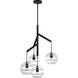 Sean Lavin Sedona 4 Light 24.5 inch Nightshade Black Chandelier Ceiling Light in Clear Glass, No Lamp Included