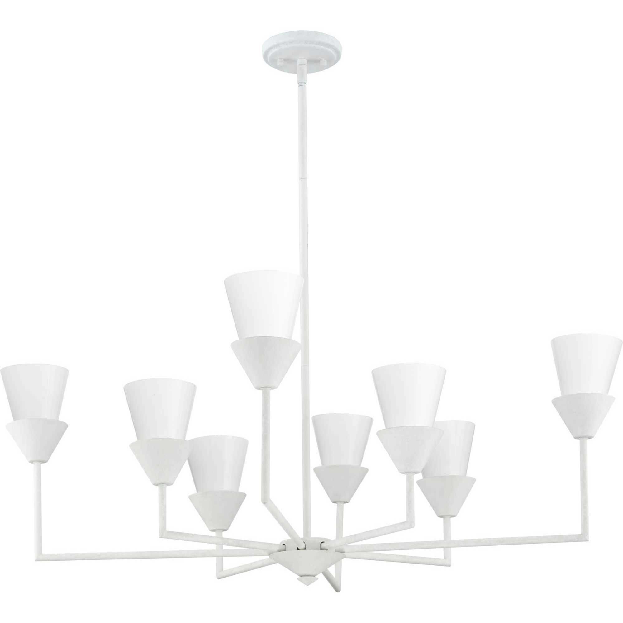 Progress P400373-197 Pinellas 8 Light 40 inch White Plaster