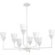 Pinellas 8 Light 40 inch White Plaster Chandelier Ceiling Light, Design Series