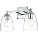 Gianni 2 Light 15 inch Chrome Bath Sconce Wall Light