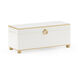 Chelsea House 14 inch Cream/Gold/Polished Brass Decorative Box