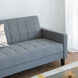 Small Biscuit Tufted Gray Sofa