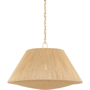 Mystic 1 Light 36 inch Aged Brass Pendant Ceiling Light