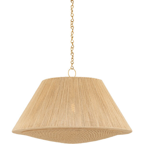 Mystic 1 Light 36 inch Aged Brass Pendant Ceiling Light
