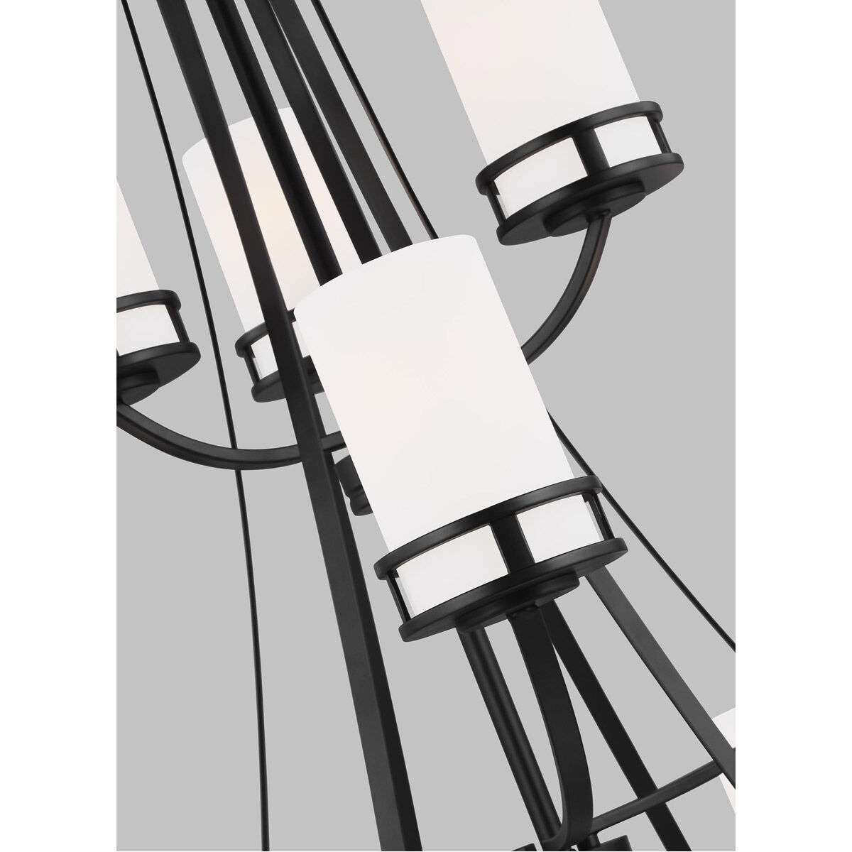 Robie 12 Light 40 inch Midnight Black Chandelier Ceiling Light