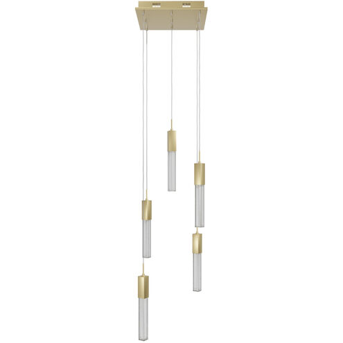 Boa LED 12 inch Brushed Brass Multi Port Pendant Ceiling Light