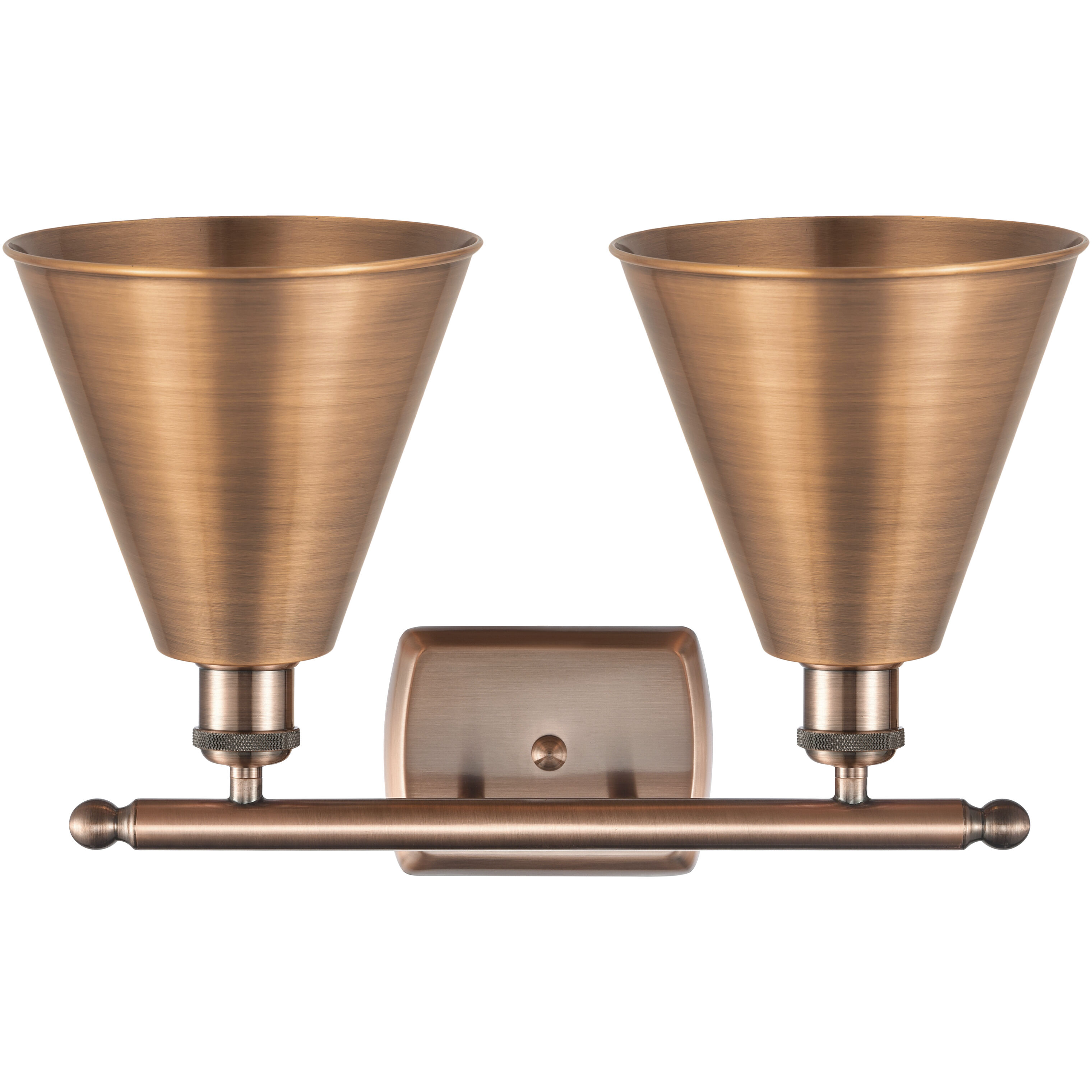 Ballston Cone LED 18 inch Antique Copper Bath Vanity Light Wall Light
